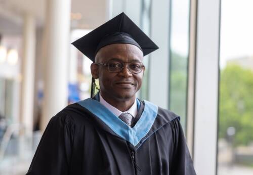 Man at his graduation